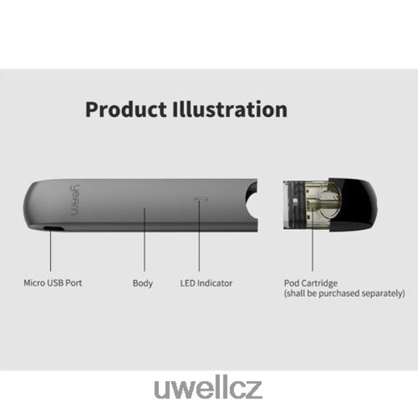 UWELL Recenze - UWELL YEARN pod zařízení (pody nejsou součástí dodávky) 6HT2F2254 Černá