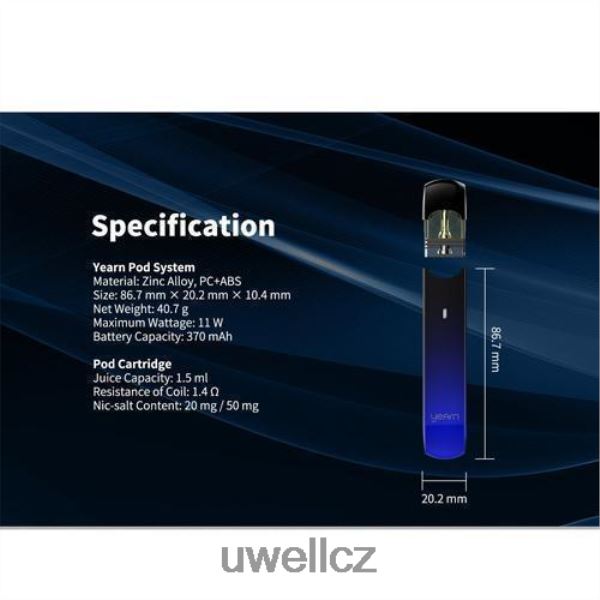 UWELL Recenze - UWELL YEARN pod zařízení (pody nejsou součástí dodávky) 6HT2F2254 Černá