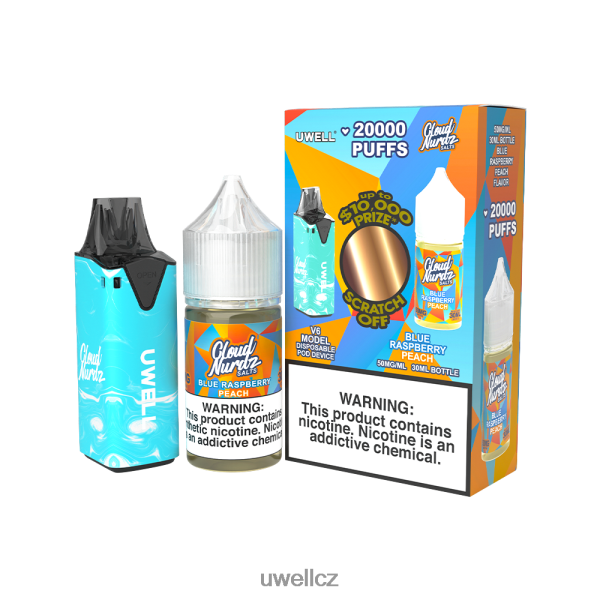 UWELL Praha - UWELL V6 jednorázový přístroj + tatínkova pára 30ml džus - collab svazek 6HT2F2222 clr: black/flv: serenity 50 mg